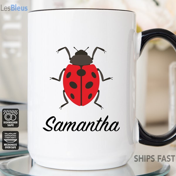 Ladybug Mug, Ladybug Lover Mug, Ladybug Coffee Cup, Lady Bug Gifts, Ladybug Coffee Mug, Ladybug Name Mug, Ladybug Mug Gift