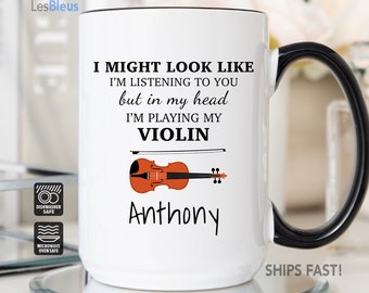 Violin Mug, Violin Player Gifts, Violin Coffee Mug, Violin Gifts, Violin Coffee Cup, Violin Gift For Men, Violin Gift For Boys