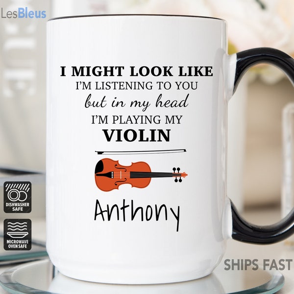 Violin Mug, Violin Player Gifts, Violin Coffee Mug, Violin Gifts, Violin Coffee Cup, Violin Gift For Men, Violin Gift For Boys