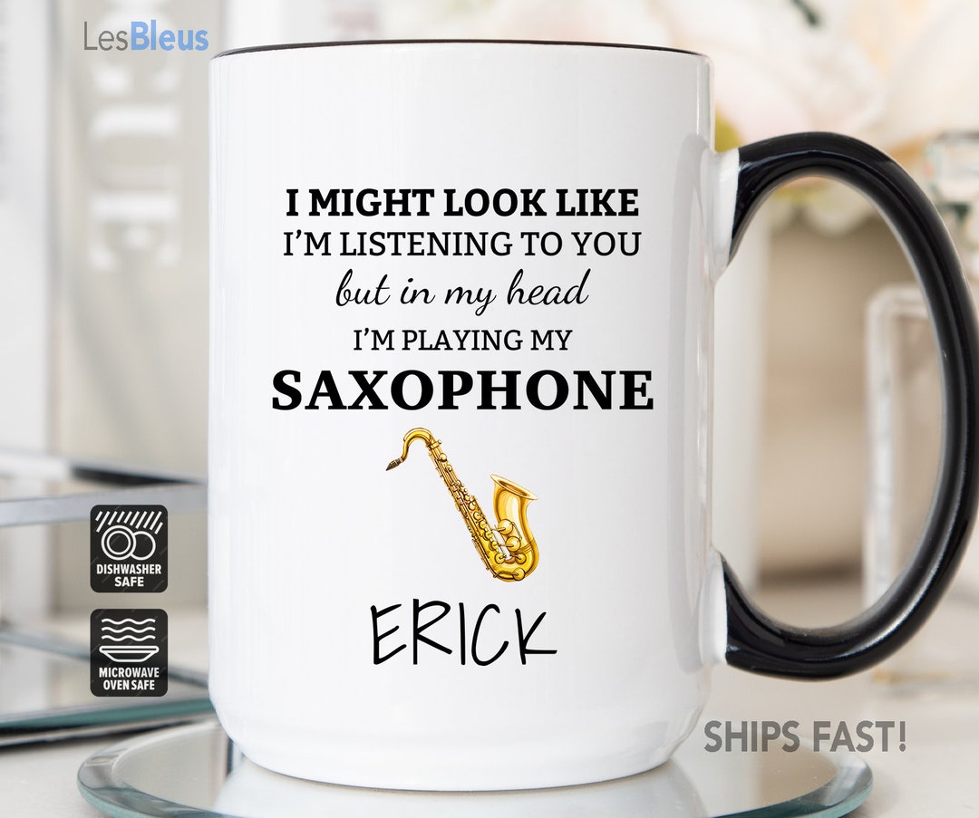 Saxophone Mug, Saxophone Gifts, Saxophone Cup, Saxophone Player Gifts