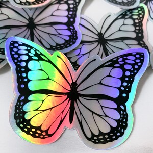 Holographic Butterfly Sticker | Holographic sticker | Butterfly Sticker | Waterproof sticker | Dishwasher safe | Water Bottle Sticker