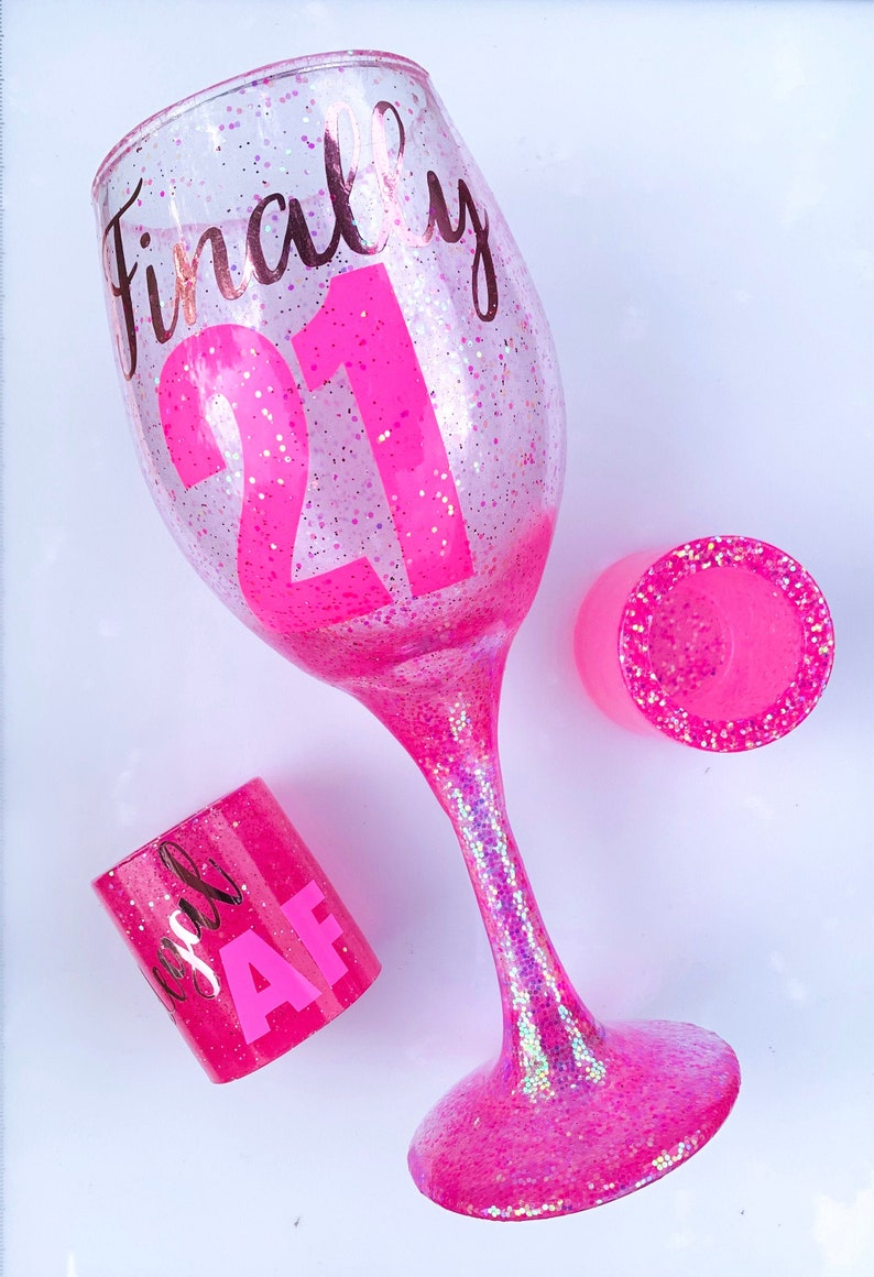 Custom Wine Glass Birthday Wine Glass Custom Glass Etsy