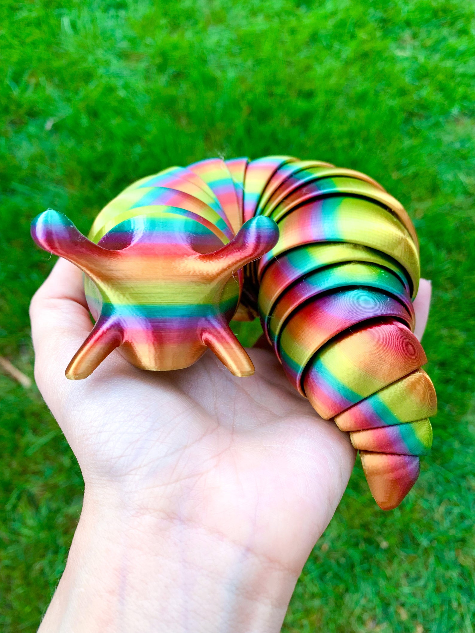 articulated slug fidget toy