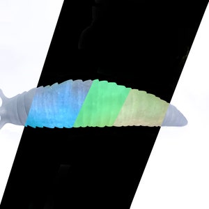 Rainbow Glow in the Dark Slug | Fidget slug | Articulating slug | Multicolor Glow in the dark | Fidget toy | Glow in the dark