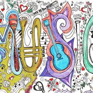 Music Coloring Page