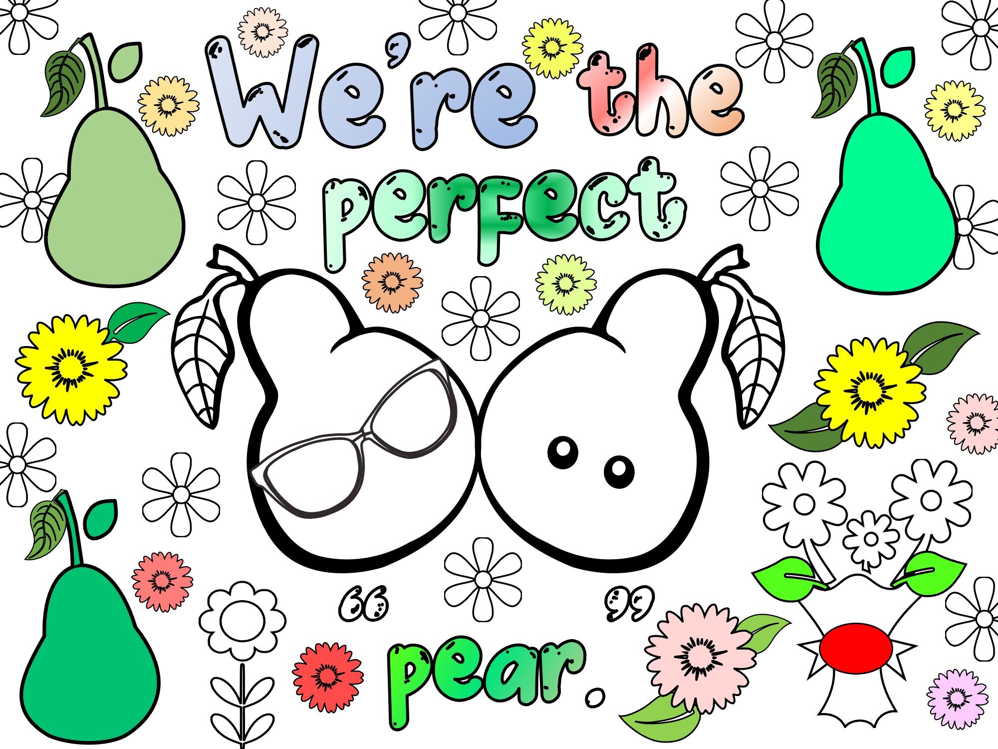 Valentine Puns Coloring Pages for Kids and Adults - Etsy