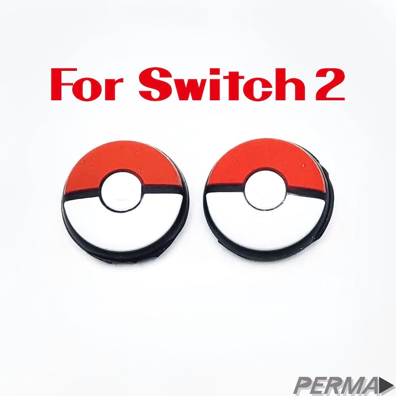 Thumb Stick Grip Joystick Covers – Thumb Grips for Original Switch, Switch Lite & OLED – Joy-Con Caps – Switch Accessories PokeBall Switch 2