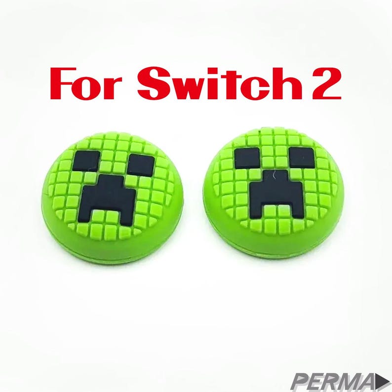 Thumb Stick Grip Joystick Covers – Thumb Grips for Original Switch, Switch Lite & OLED – Joy-Con Caps – Switch Accessories Creeper Switch 2