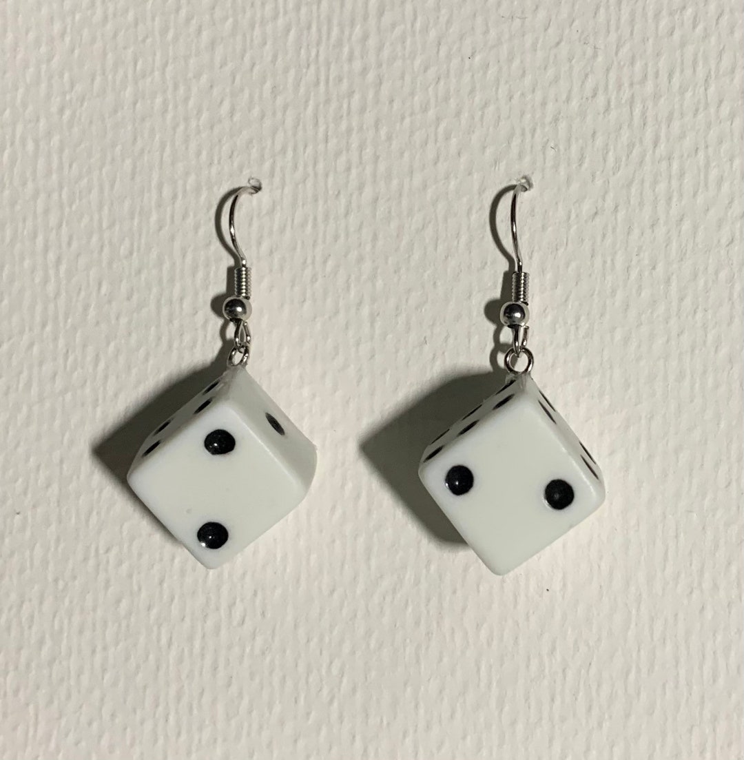 Mini Dice Dangle Earrings Etsy