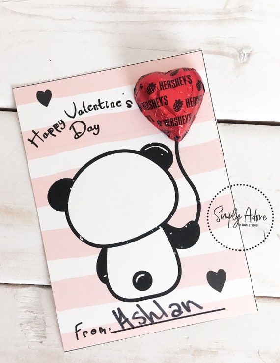 Panda Valentine's Day Card 