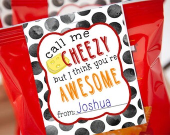Printable &#39;Call Me Cheezy&#39; Valentine Favor Tags (PDF)
