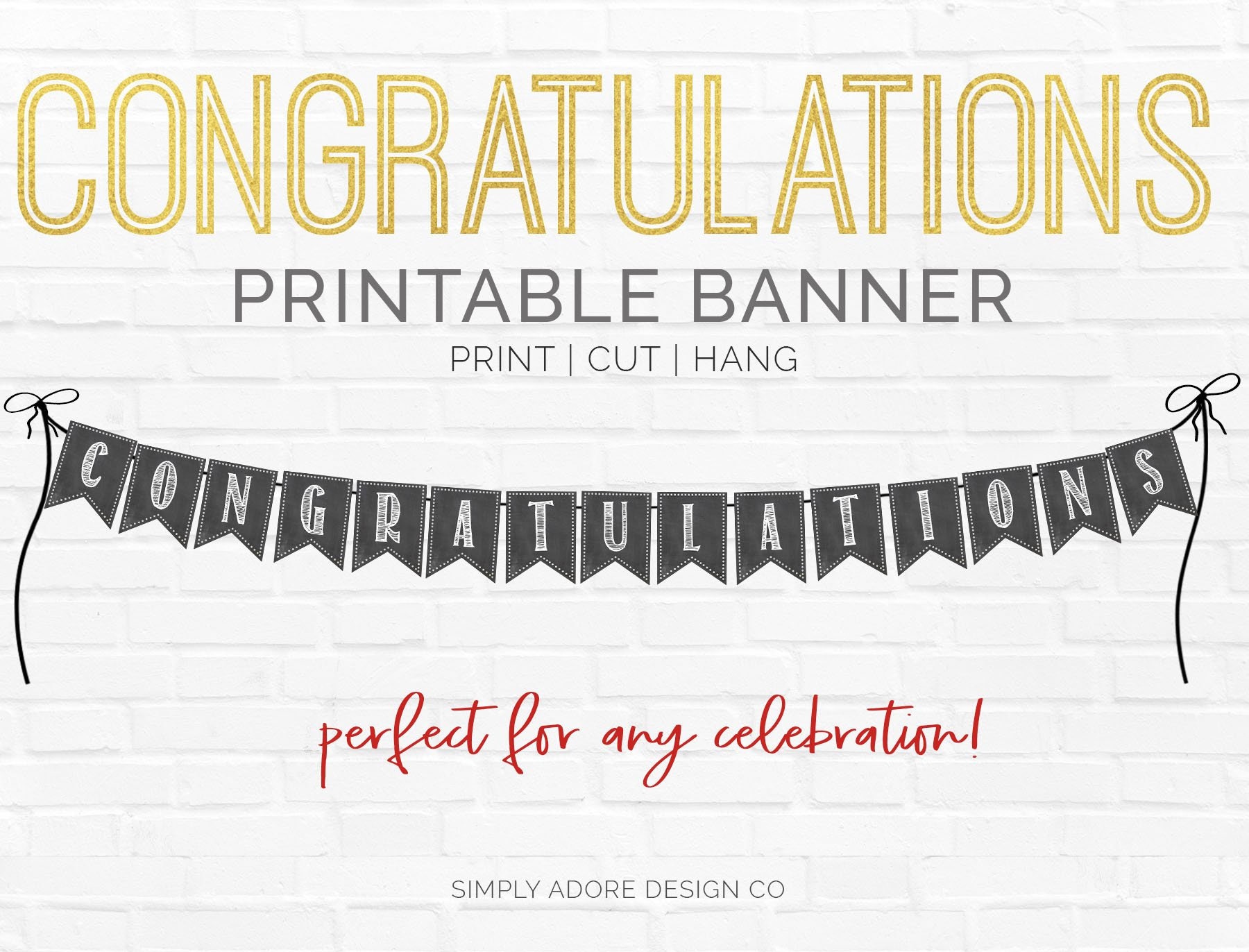 Free Congratulations Banner Printable