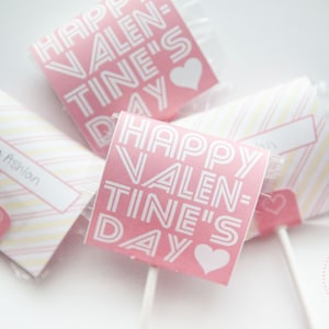 Printable Valentine Lollipop Cover | Valentines Day | Kids Valentines | Candy Valentine | DIY Valentine | Classroom Handout