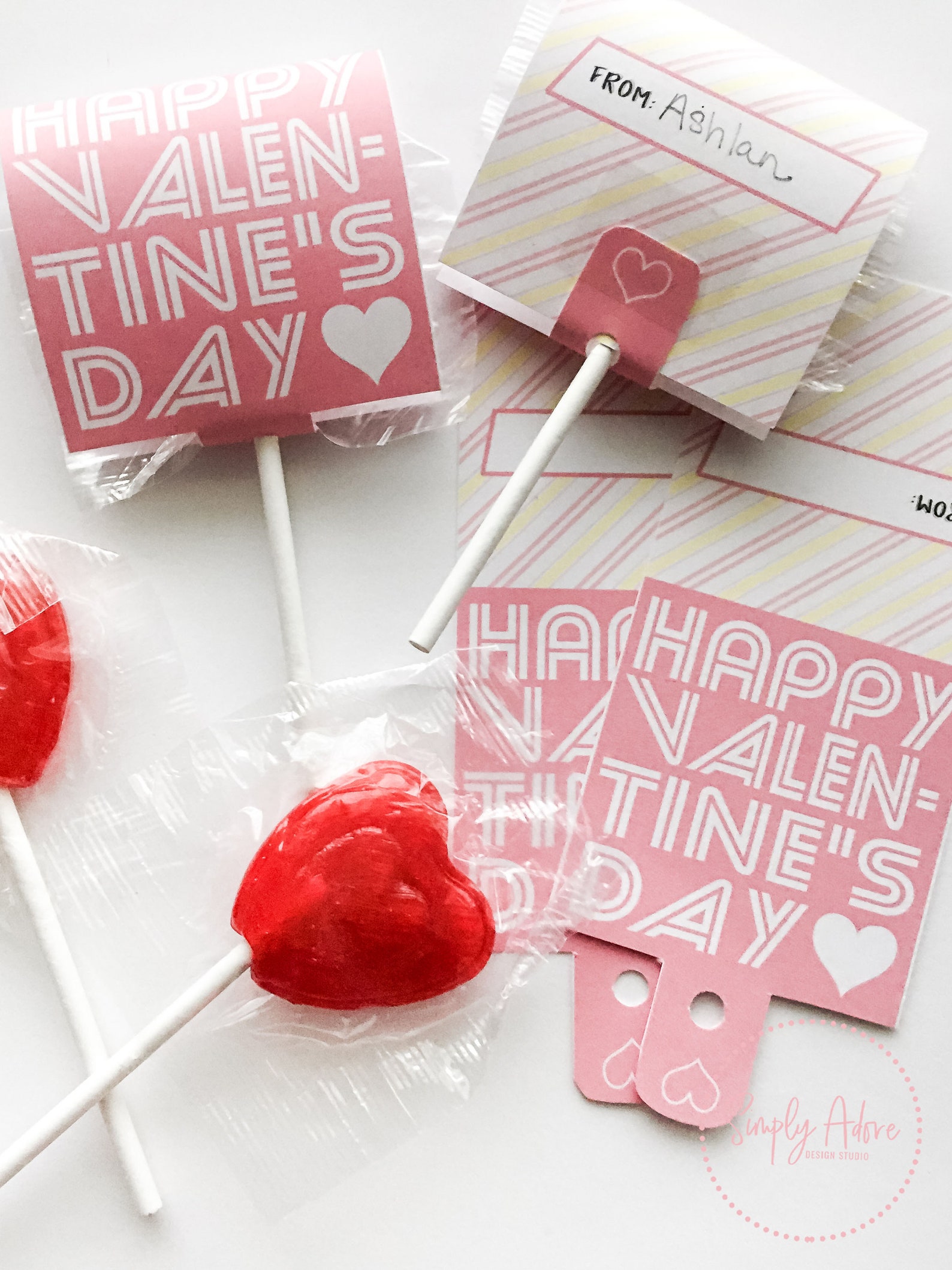 Printable Valentine Lollipop Cover | Valentines Day | Kids Valentines ...