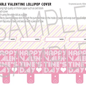 Printable Valentine Lollipop Cover | Valentines Day | Kids Valentines ...