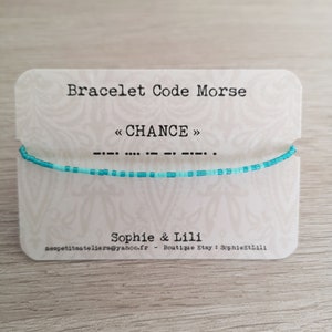 MIYUKI-ARMBAND Morsekod, minimalistiskt armband, turkos pärla, tur