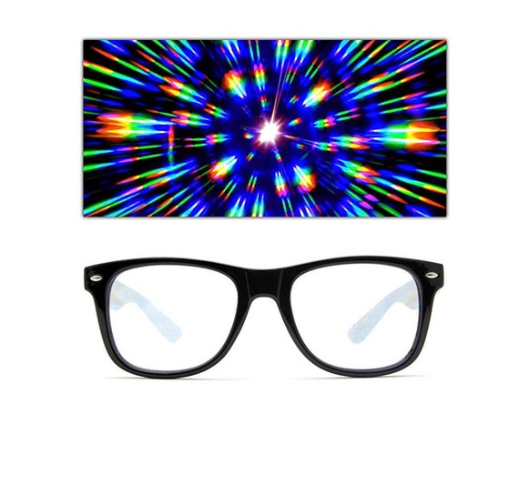Ltimate Diffraction Glasses 3d Prism Effect Edm Rainbow Etsy