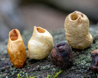 4 mm dread beads made from natural tree beads - oak, maple