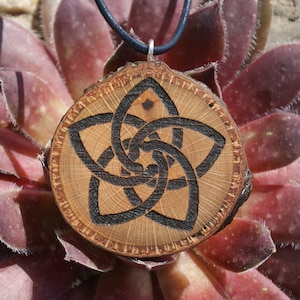 Venusbloem - Bloem van de liefde, houten hanger, heilige geometrie, jubileumcadeau