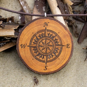 Personalized compass necklace - wanderlust jewelry, engraved compass pendant