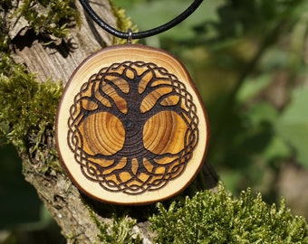 Keltische Yggdrasil Lebensbaum Halskette - Baum des Lebens Anhänger | Schamanen Schutz Amulett, Wikinger Schmuck, Druiden Talisman