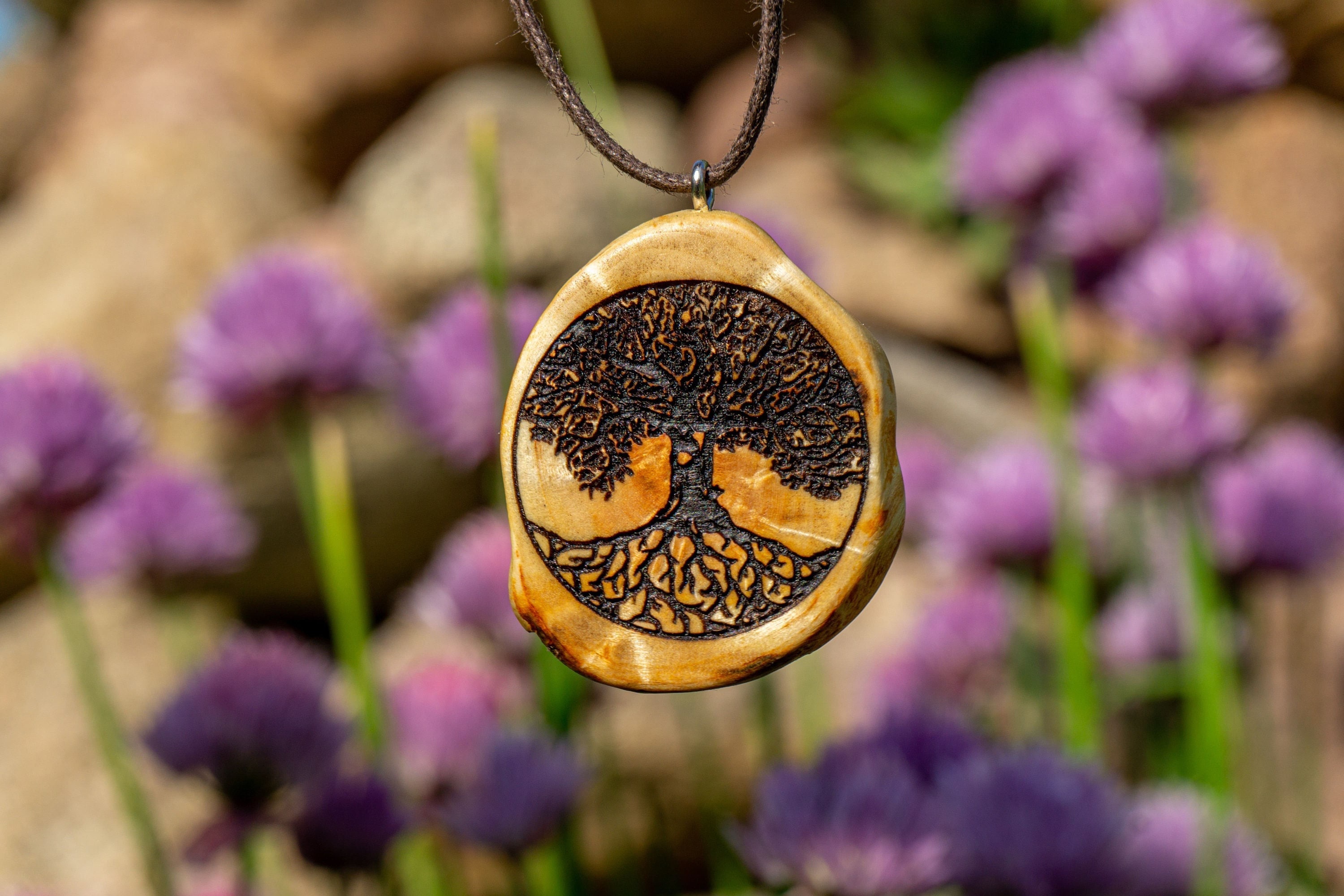 Tree of Life Pendant | Light Yggdrasil Tree Bead Necklace | Shaman ...