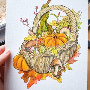 Fall Harvest - 7 x 10 Watercolor Painting