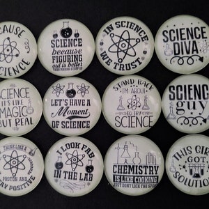 Science Glass Magnet Set