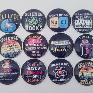 Retro Funny Science Magnets Glass Magnet Set, Gift for Teachers, Doctors Nurses, Researchers