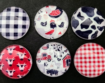 Farmhouse Glass Magnet Set