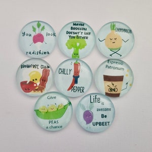 Funny Vegetable Glass Magnet Set