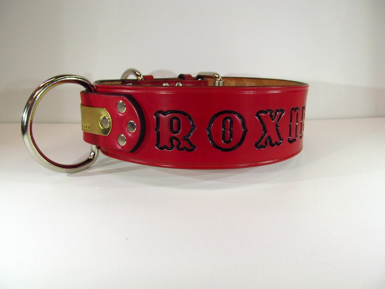 2 inch wide personalized dog collars
