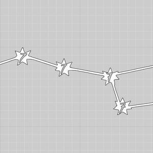 BTS 7 Tattoos Big Dipper Vinyl Logo: Heat Transfer Design