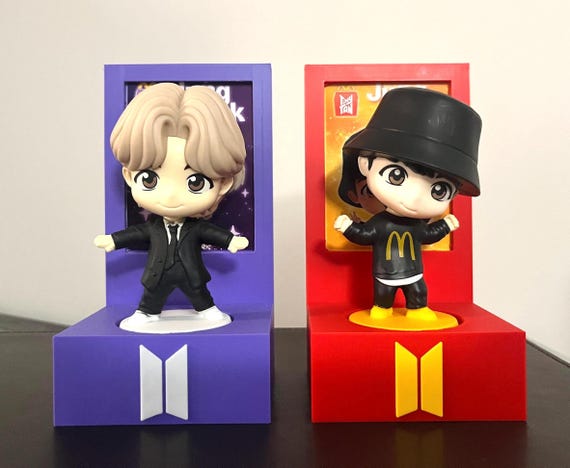 BTS Tiny Tan Figure Display Stands, Mcdonald's Happy Meal Toy