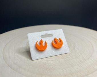 Rebel Icon Stud Earrings: 3D Printed Star Wars Accessories