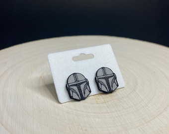 The Mandalorian Stud Earrings: 3D Printed Star Wars Accessories
