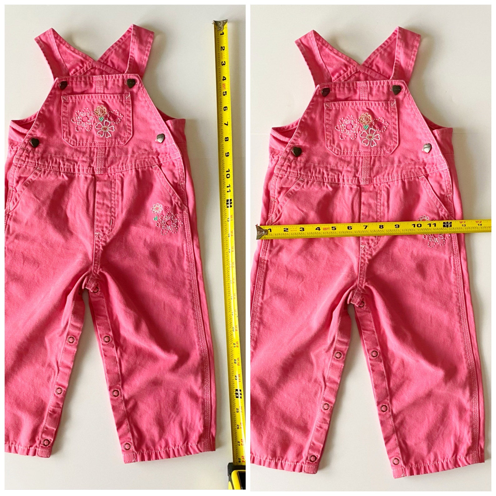 Vintage Carhartt Pink Bib Overalls with Embroidered Flowers | Etsy
