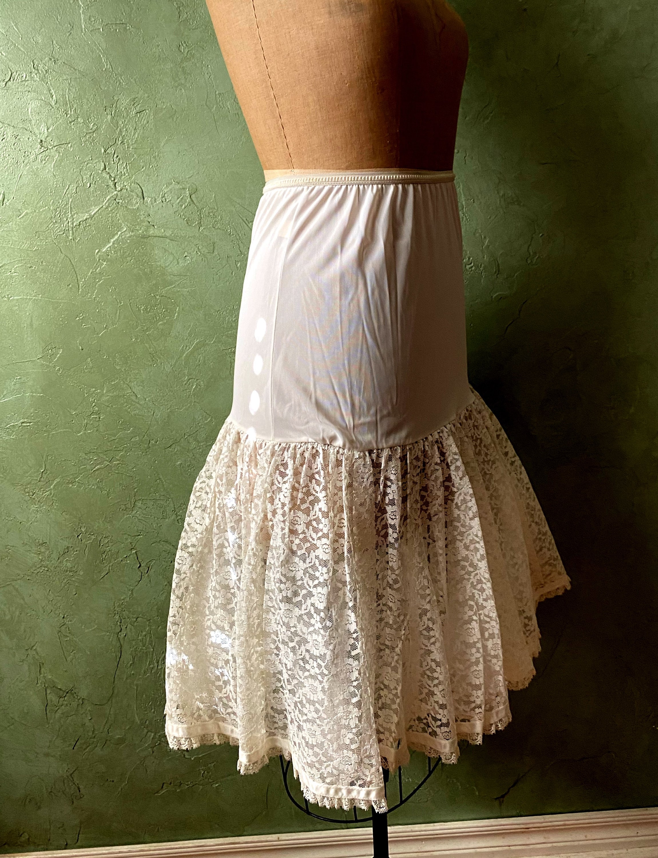 Vintage 1950's Can Can Ruffle Petticoat Half Slip | Etsy