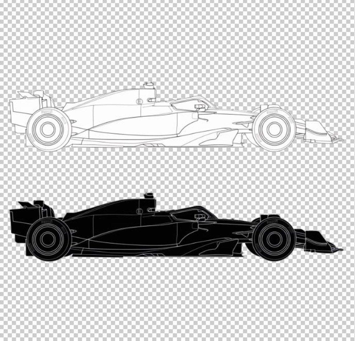 F1 Race Car Technical Drafting Drawing Illustration High Resolution PNG ...