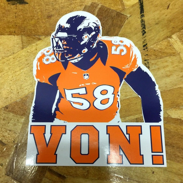 VON Denver Broncos Denver Broncos Von Miller VON!  Play call, Cool Parody stickers.