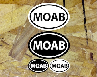 MOAB Utah Off Road UHV sticker decal Black & White - 2 for 1 bonus