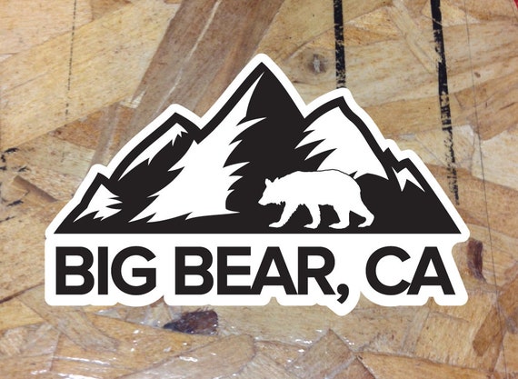 Big Bear Black & White CA California Decal Bumper Window Car Truck Sticker Ski Snowboard Mtn Bike  - 3.5" - 3 for 1