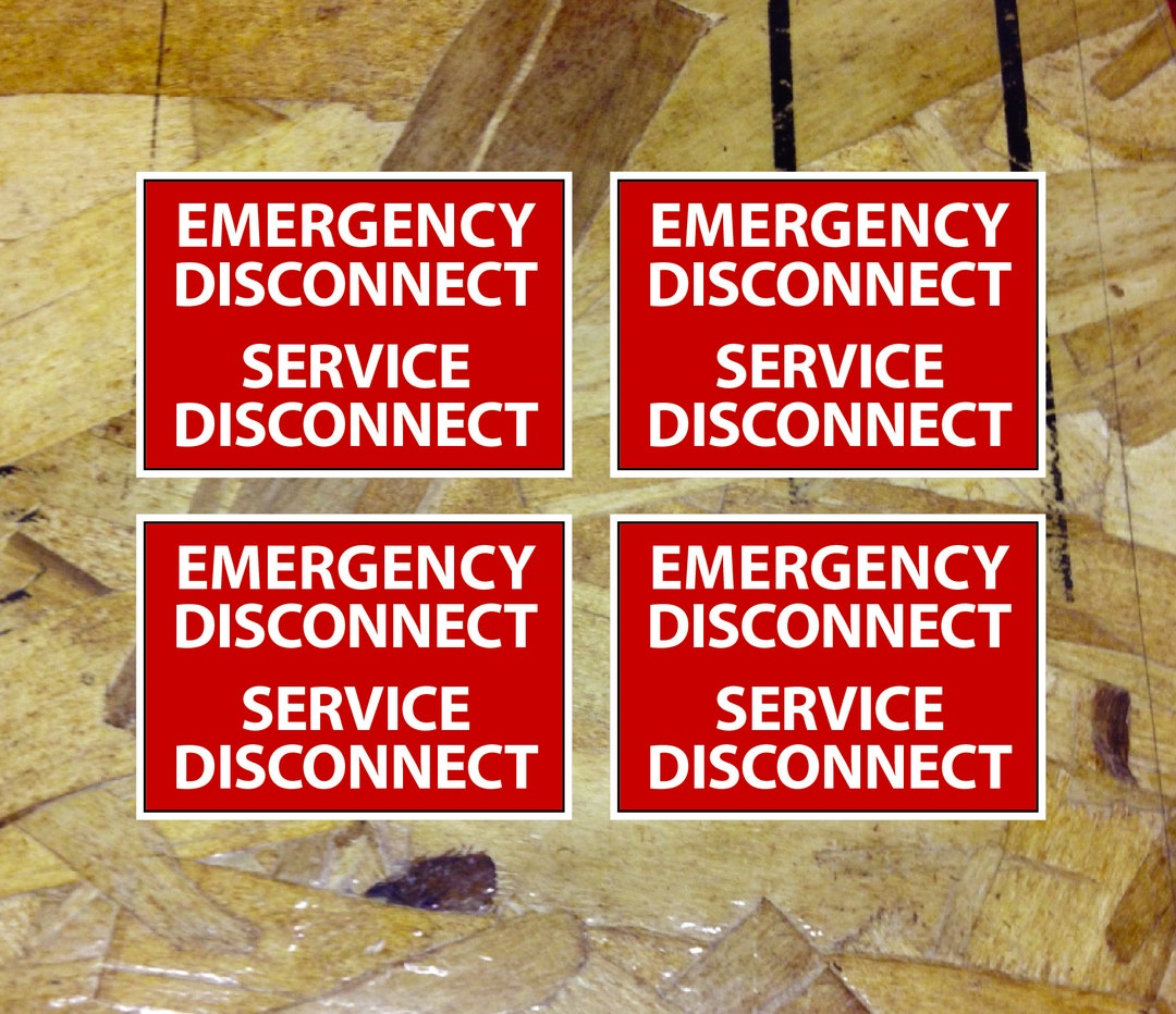 Emergency Disconnect Service Disconnect Sticker Decal Electrician ID