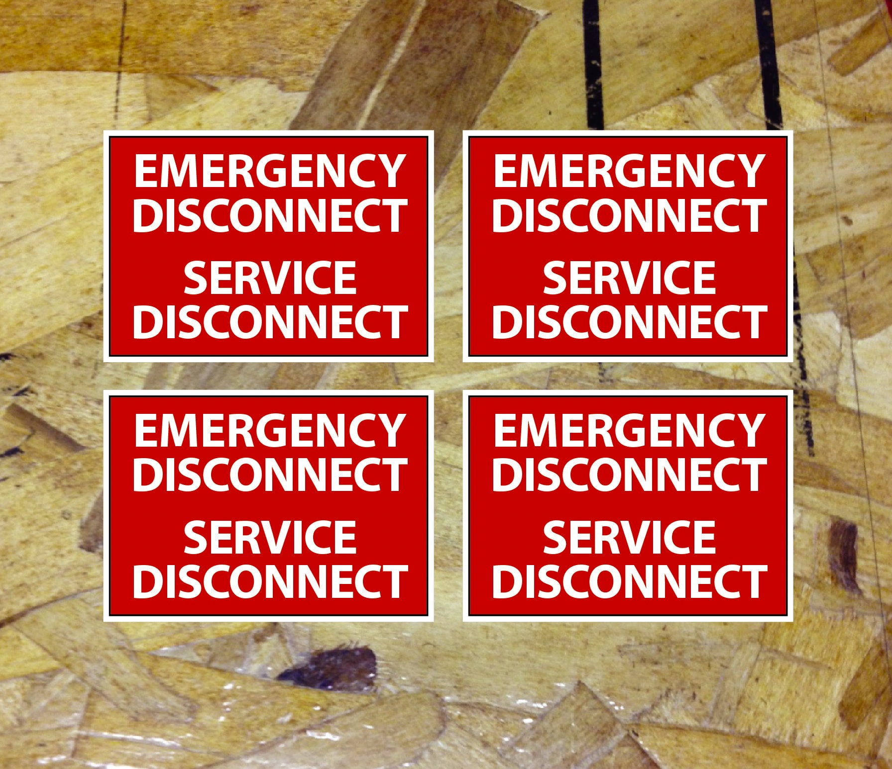 Emergency Disconnect Service Disconnect Sticker Decal Electrician ID ...
