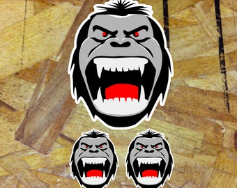 Angry Ape Decal Sticker Water Bottle Laptop Cooler - 3 For 1