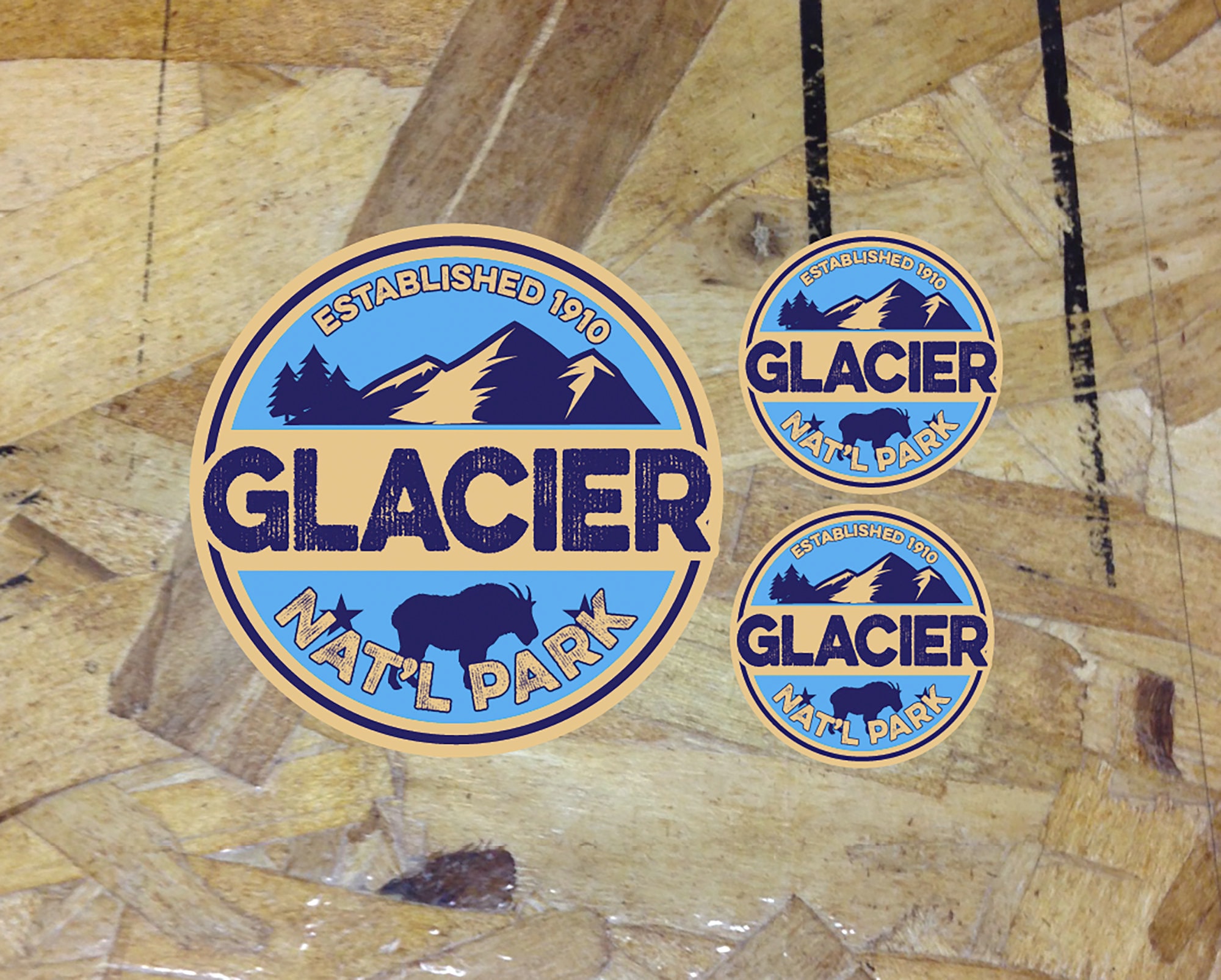 Glacier National Park Vintage Decal Sticker Established 1910 Montana MT ...
