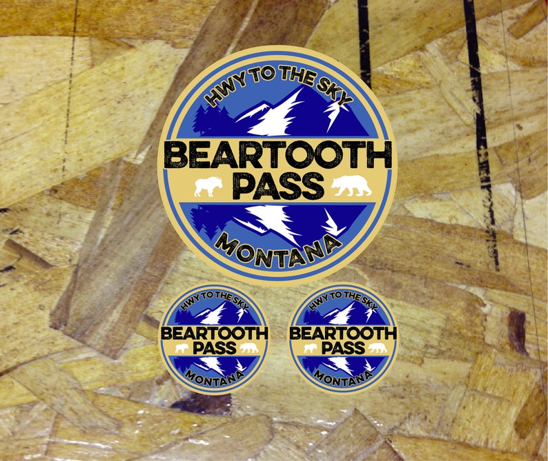 Beartooth Pass MT Highway to the Sky Montana Decal Sticker 3-1/2