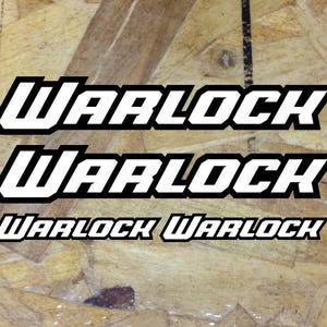 Warlock Die Cut Sticker Decal 4 for 1 - Choose Size and Color Options