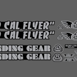 SE Bikes SO CAL Flyer Fahrgestell Aufkleber Fahrrad Kit - Grau / Schwarz - Andere Farboptionen verfügbar