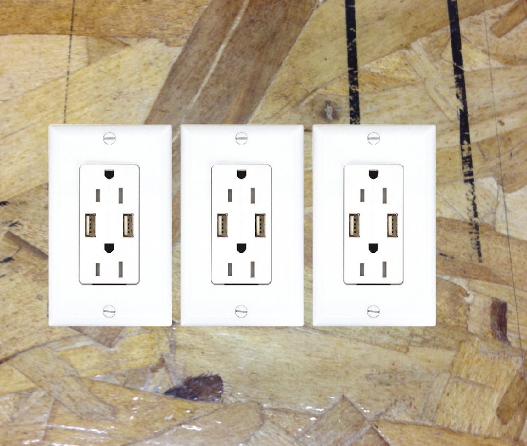 Fake USB Plug Socket Wall Plate Sticker Prank Joke Funny Decal Etsy